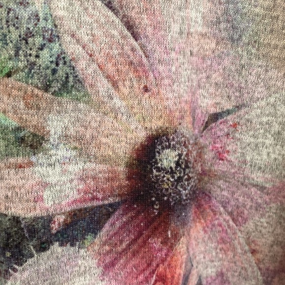 EUC Et’Lois Artsy Floral Multicolor Tunic Top Size - Picture 5 of 6